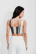 CAMISA LISTRADA COM TOP