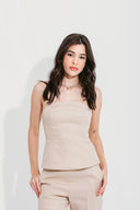 CORSELET COM RECORTE NUDE