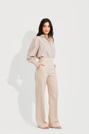 CALÇA CÓS LARGO NUDE