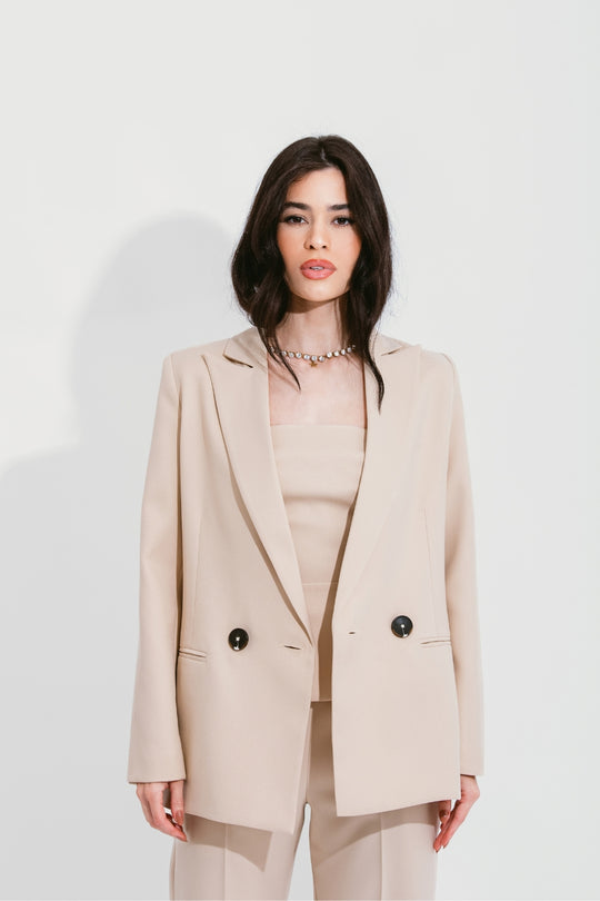 BLAZER BOTÕES MAXI NUDE