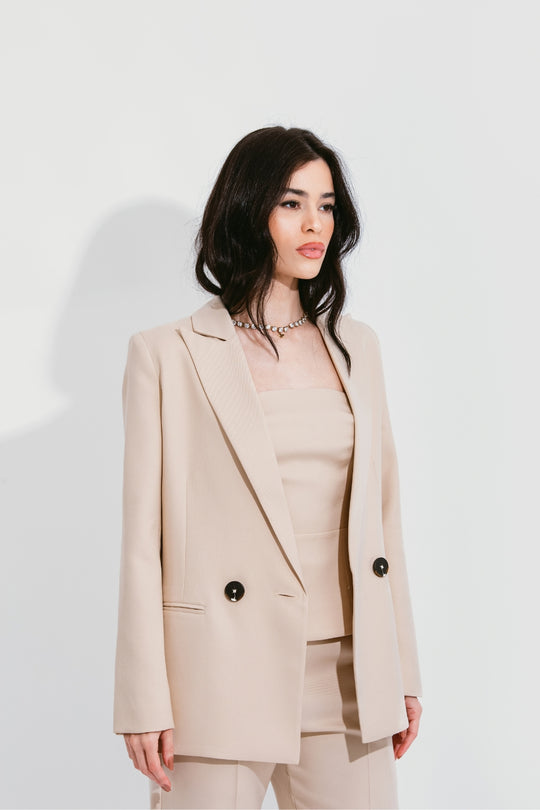 BLAZER BOTÕES MAXI NUDE