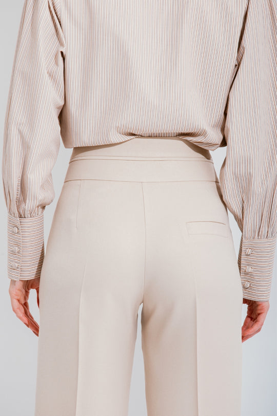 CALÇA CÓS LARGO NUDE
