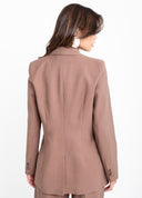 BLAZER ACINTURADO RISCA MARROM