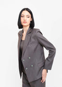 BLAZER AJUSTADO CINZA