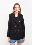 BLAZER ALFAIATARIA ALONGADO PRETO