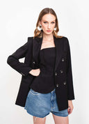 BLAZER ALFAIATARIA ALONGADO PRETO