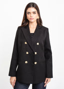 BLAZER ALFAIATARIA COM BOTÕES PRETO