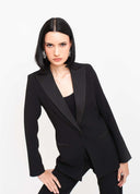 BLAZER DETALHE CETIM PRETO T.A.