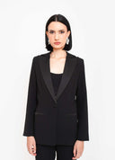 BLAZER DETALHE CETIM PRETO T.A.