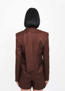 BLAZER GOLA LENÇO MARROM NM