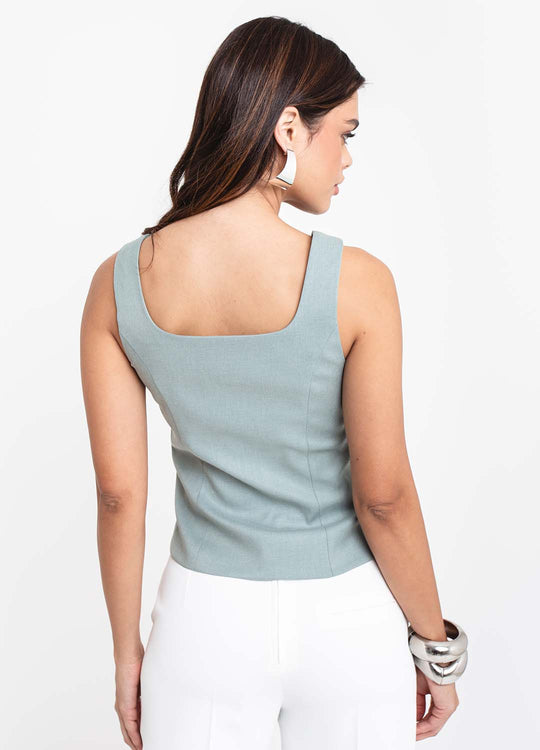 BLUSA ABOTOAMENTO VERDE
