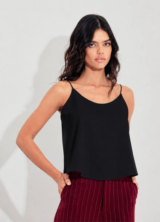 BLUSA ALÇA ROLITÊ PRETA
