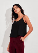 BLUSA ALÇA ROLITÊ PRETA
