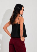 BLUSA ALÇA ROLITÊ PRETA