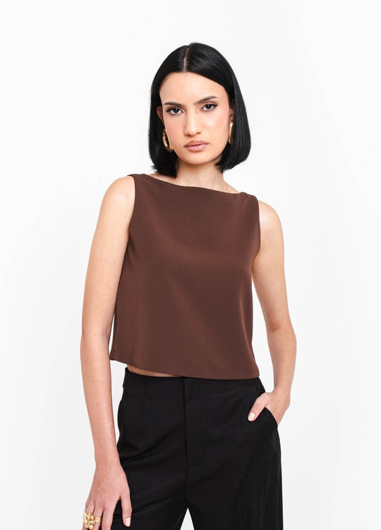 BLUSA ALFAIATARIA MARROM