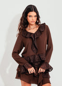BLUSA BABADOS EM RENDA