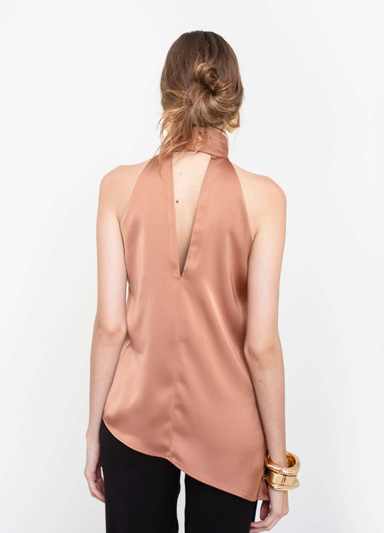 BLUSA CETIM GOLA ALTA
