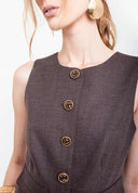 BLUSA COM BOTÕES FRONTAIS