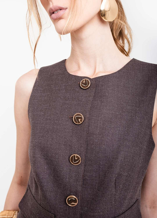 BLUSA COM BOTÕES FRONTAIS