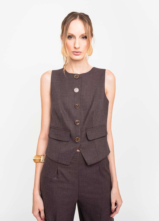 BLUSA COM BOTÕES FRONTAIS