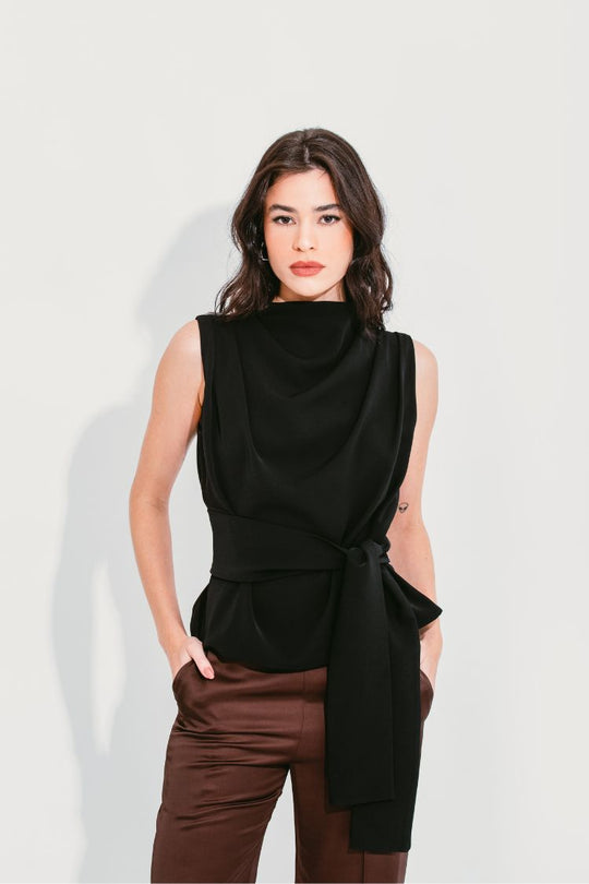 BLUSA AMARRAÇÃO PRETA