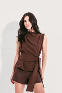 BLUSA AMARRAÇÃO MARROM