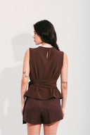BLUSA AMARRAÇÃO MARROM