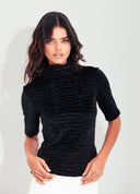 BLUSA COM MANGA TEXTURIZADA LN