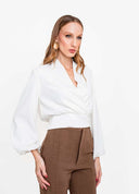 BLUSA COM PUNHO BALONÊ