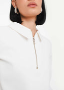 BLUSA COM ZÍPER E GOLA OFF
