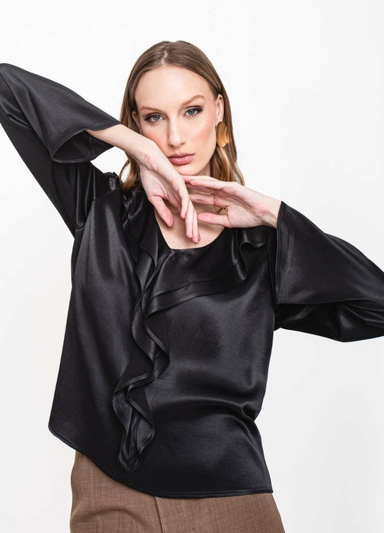 BLUSA DECOTE COM BABADO JM