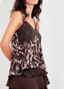 BLUSA ESTAMPADA BUSTO RENDA