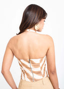 BLUSA FRENTE ÚNICA ESTAMPADA