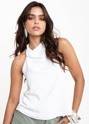 BLUSA FRENTE ÚNICA GOLA ALTA OFF