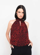 BLUSA GOLA ANIMAL PRINT
