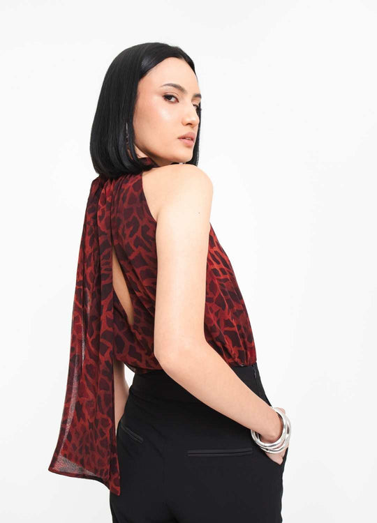 BLUSA GOLA ANIMAL PRINT