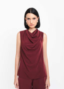 BLUSA GOLA DEGAGÊ BORDÔ