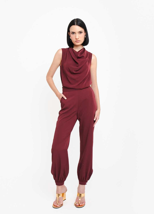 BLUSA GOLA DEGAGÊ BORDÔ