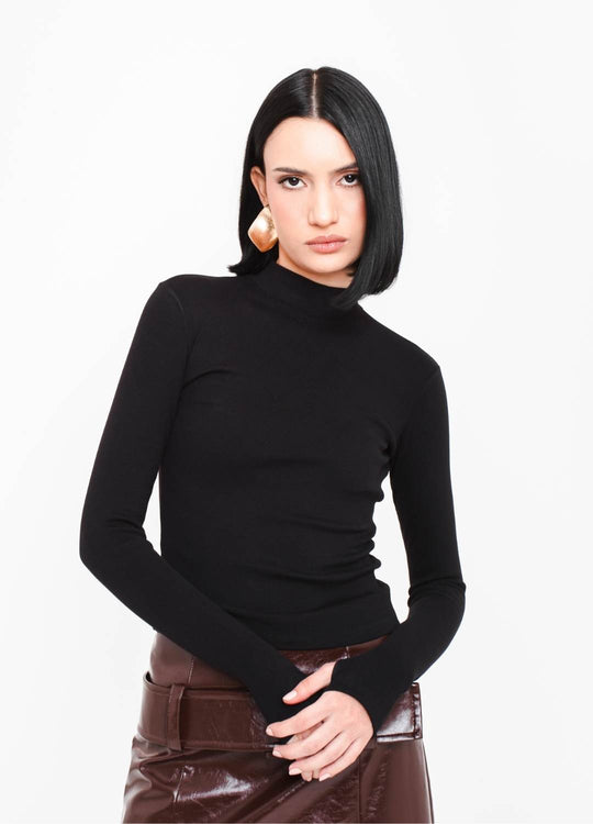 BLUSA MANGA COM ABERTURA DEDO PRETA LD
