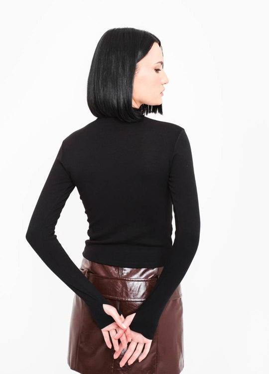 BLUSA MANGA COM ABERTURA DEDO PRETA LD