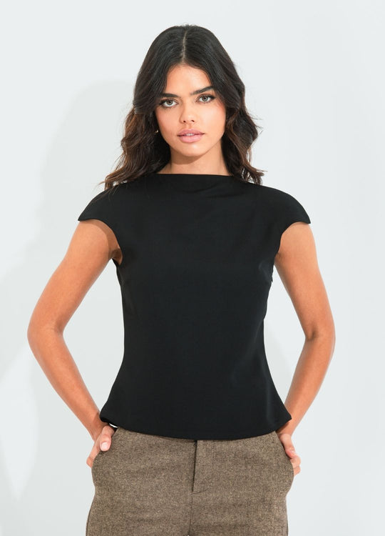 BLUSA MANGA COPO PRETA