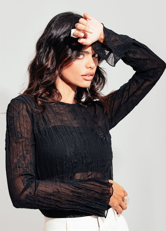 BLUSA MANGA FLARE & TOP HB