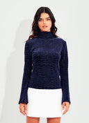 BLUSA MANGA LONGA TEXTURIZADA