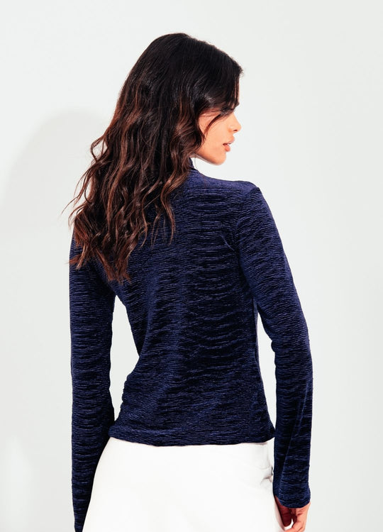 BLUSA MANGA LONGA TEXTURIZADA