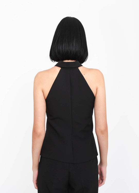 BLUSA POLO COM BOTÕES PRETA