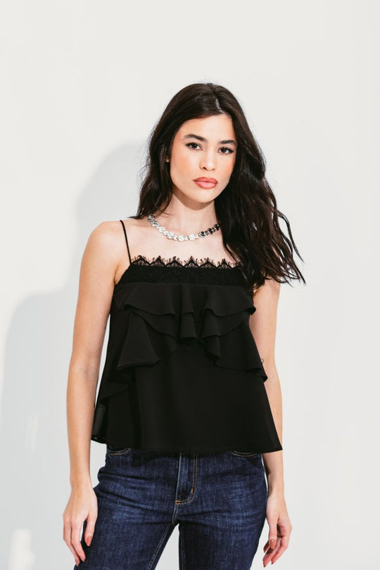 BLUSA RENDA COM BABADOS