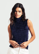 BLUSA SEM MANGA TEXTURIZADA