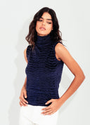 BLUSA SEM MANGA TEXTURIZADA