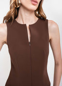BLUSA ZÍPER FRONTAL MARROM