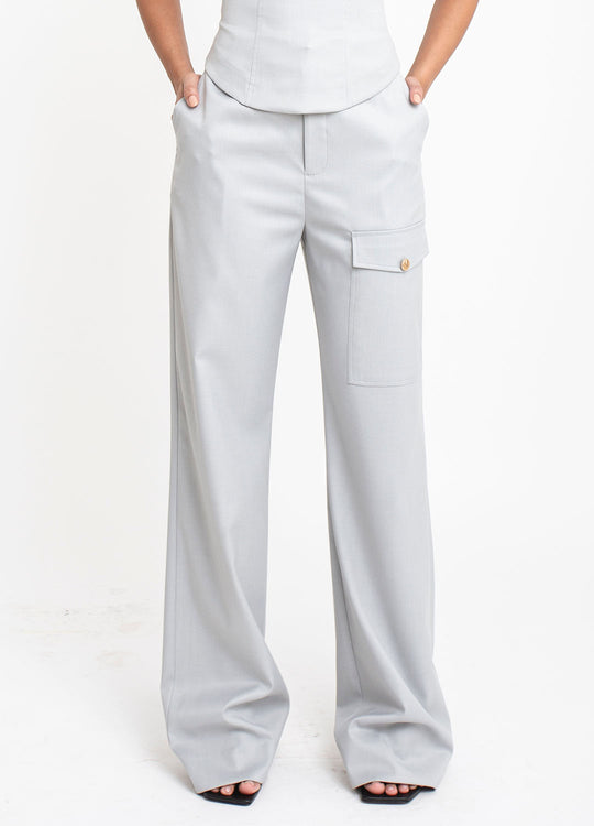 CALÇA BOLSO CARGO CINZA